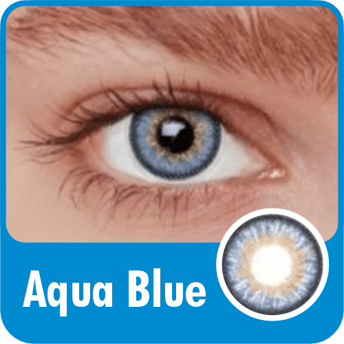 Aqua Blue 3-Tone Contact Lenses