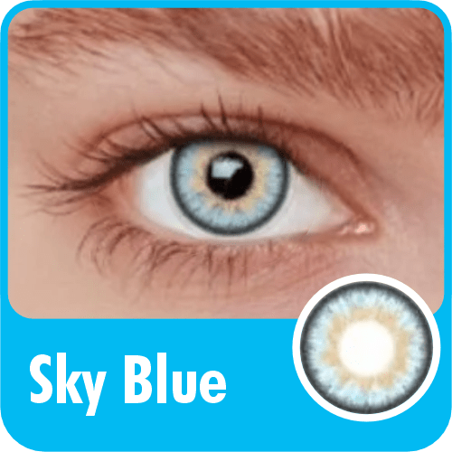 Sky Blue 3-Tone Contact Lenses